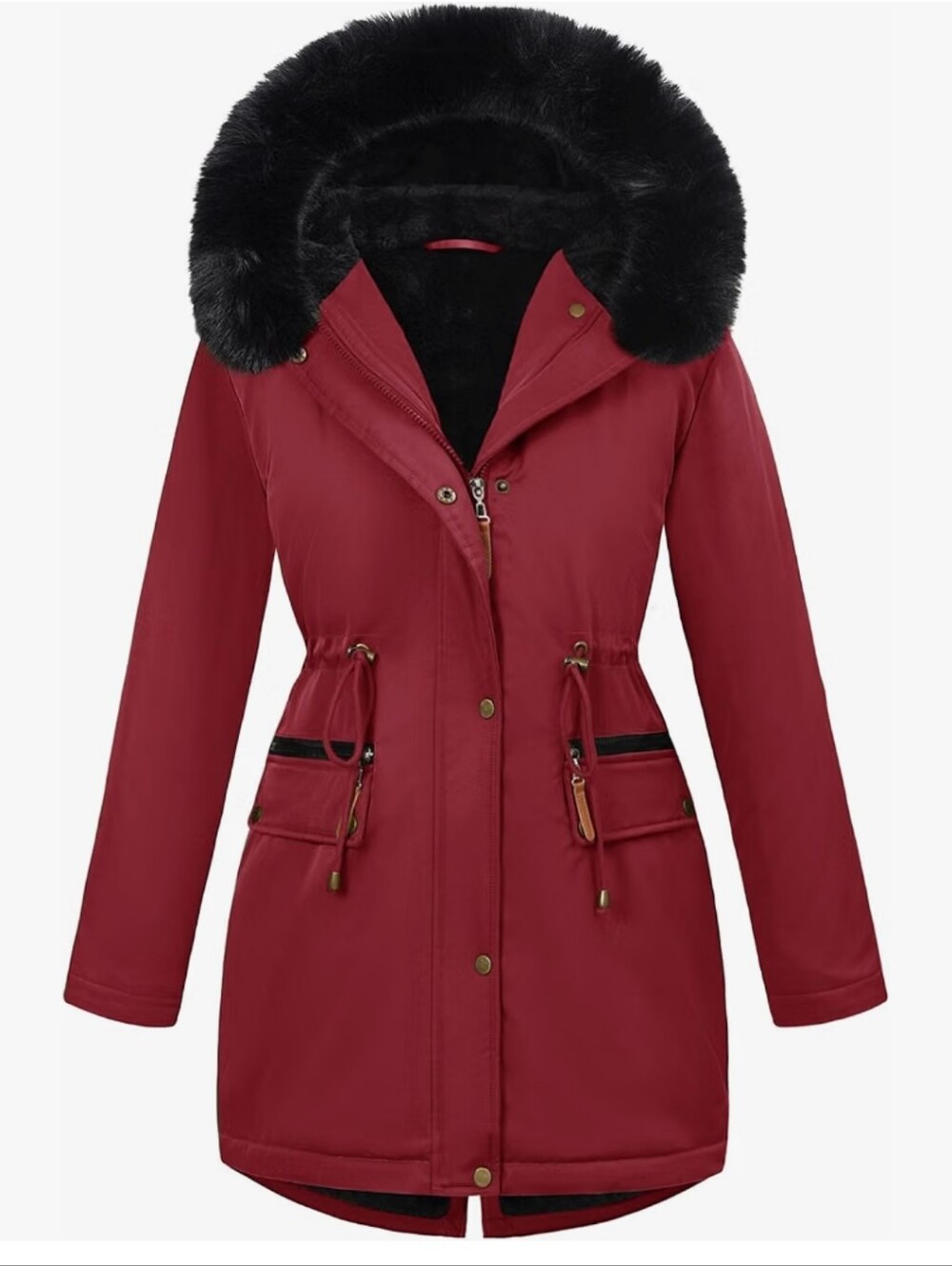 Winter Warm Fleece Lined Parka Jacket